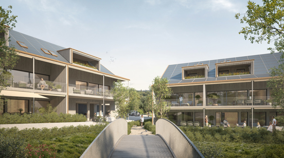 >Überbauung Breiti Thalheim - Spatenstich